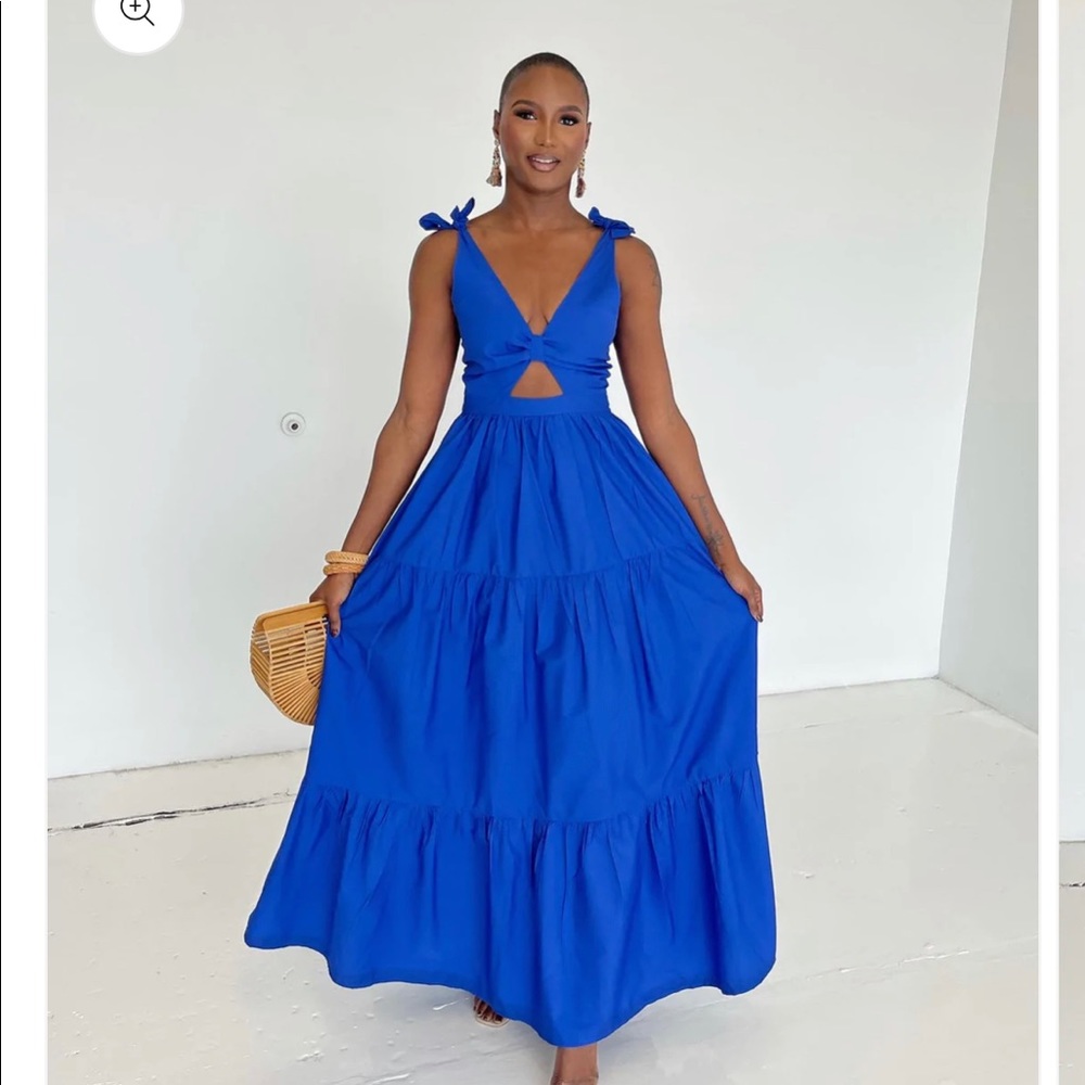 Royal blue maxi dress